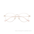 Wholesale Fashion Light Customized Classic Round Metal Eyeglass For Males And Famales